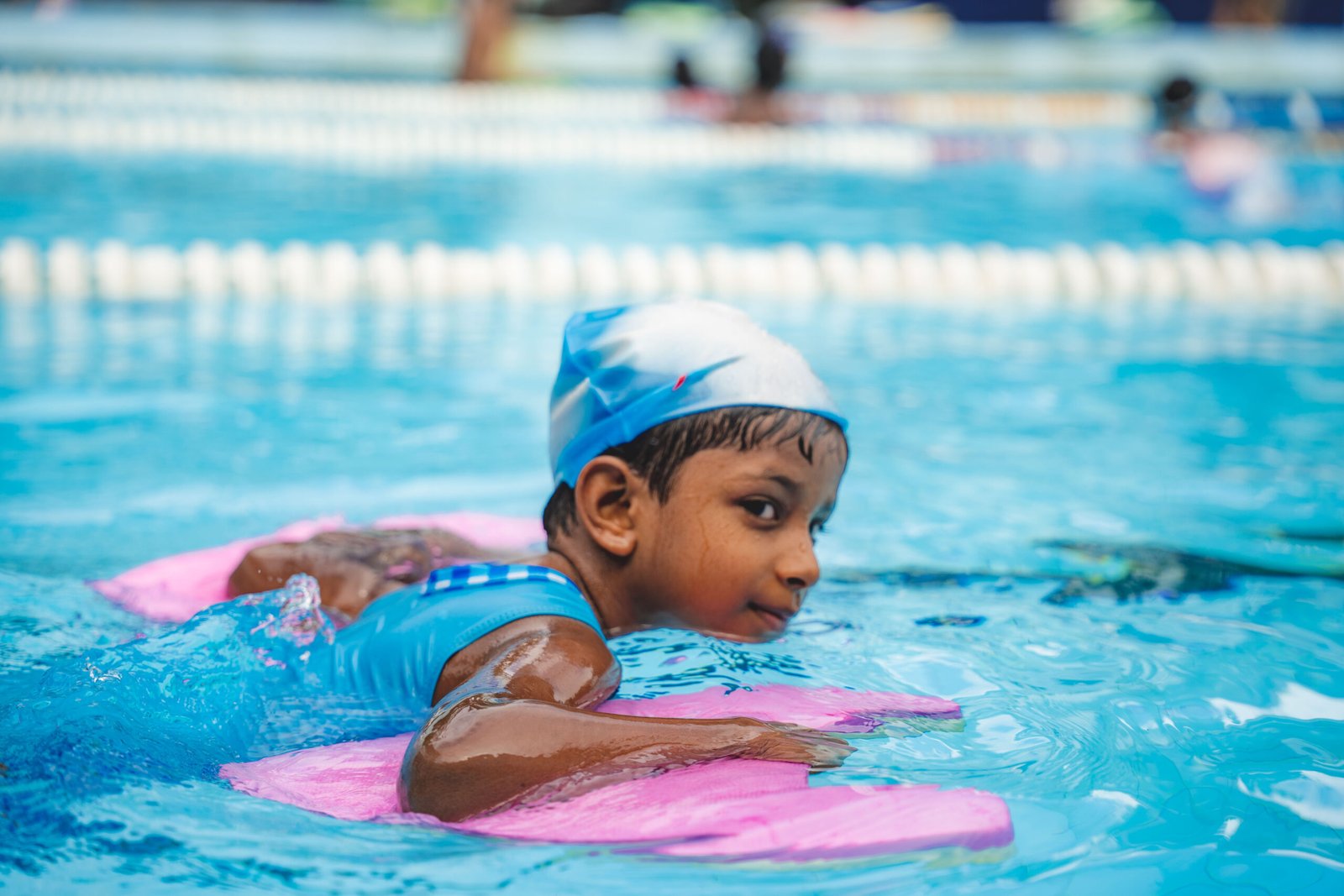 Swimmers in the pool